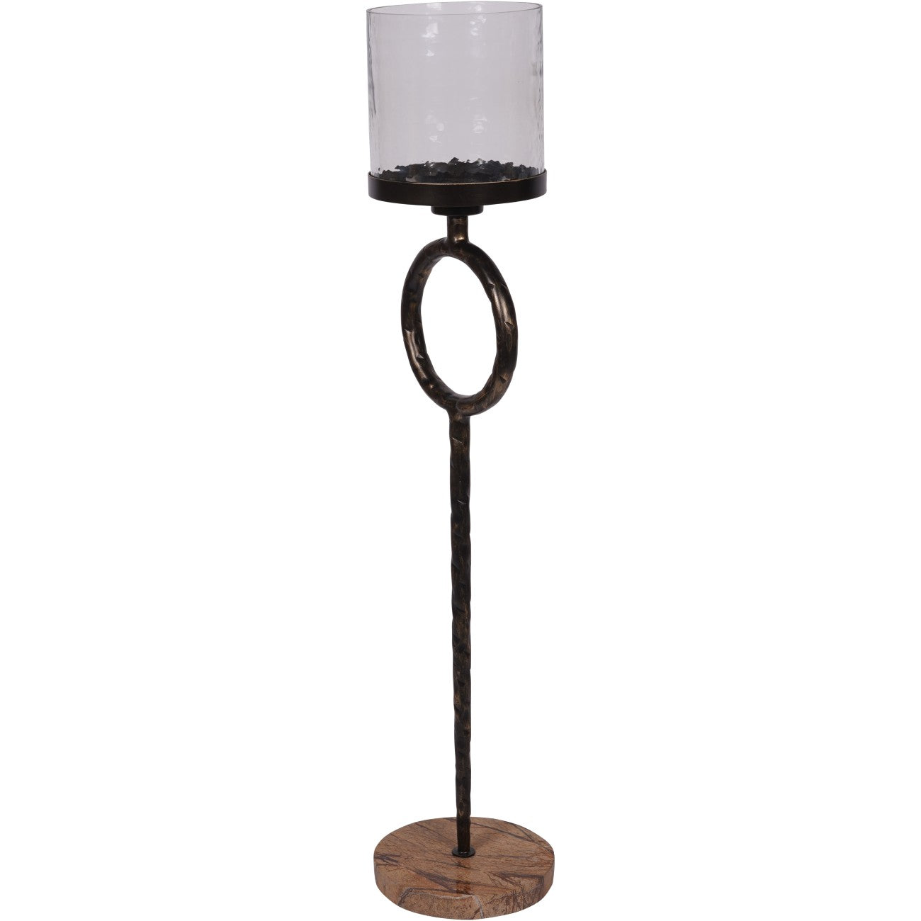 Rutland Pillar Floor Hurricane Candle Holder | Large